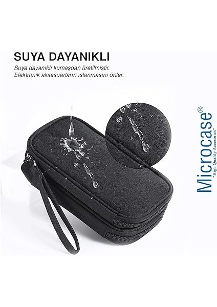 Taşınabilir Su Geçirmez Çift Katman Fermuarlı 8 Bölmeli Hard Disk Seyahat Çantası Organizer AL4210 modelleri