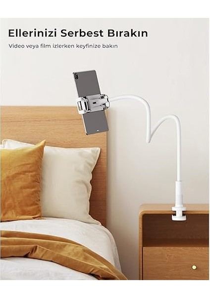 Saiji Datura Is 100CM Akrobat Flexible Ayarlanabilir Telefon Tablet Tutucu Beyaz modelleri