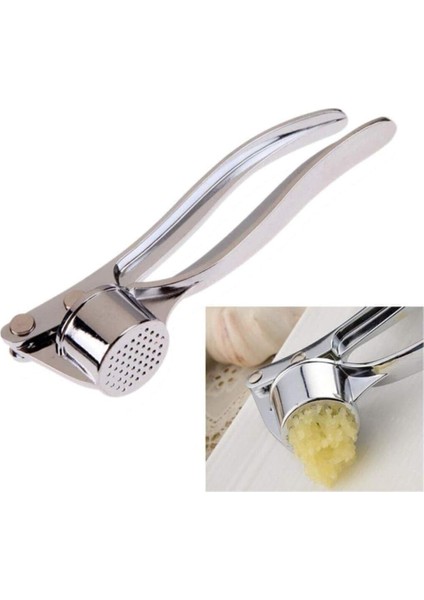 Akcakese Yuvarlak Şekil Sarımsak Ezici Pres Hazneli Çelik Sarımsak Rendesi - 10542041763