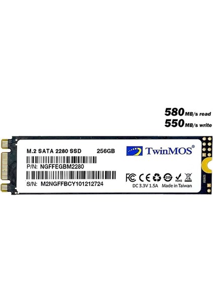 M.2 2280 Sata3 SSD (580MB-550MB/S) 3dnand fiyatları