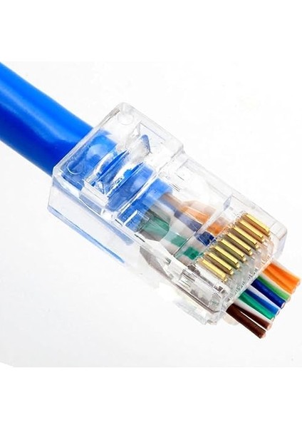 4381 Yeni Nesil Delikli Cat6 RJ45 Konnektör Utp Jack (100 Adet) modelleri