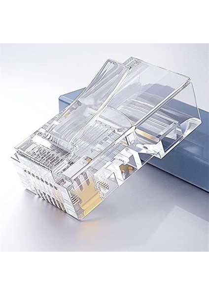 4381 Yeni Nesil Delikli Cat6 RJ45 Konnektör Utp Jack (100 Adet) fırsatları