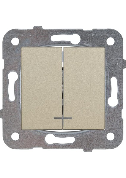 Novella Bronz Işik Komütatör Mekanizma+Düğme Kapak Çabuk Bağlanti Çarpma Karşıtı Çocuk Korumalı