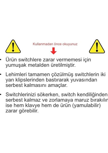 Mekanik Klavye Switch ve Tuş Kapağı Sökme Aparatı fiyatları