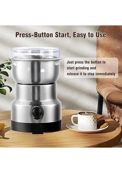 Mini Baharat Kahve Öğütücü Elektrikli Hızlı Öğütücü Çok Işlevli Parçalama Makinesi Kuru Tahıl Değirmeni Baharat Tohumları Pirinç Çekirdeği Çeşniler Için indirimleri