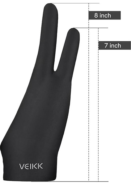 Çizim Tableti, Ipad, Çizim Için Sanatçı Eldiveni, Sağ El ve Sol El Için Iki Parmak Eldiven Serbest Boyut Siyah fiyatları