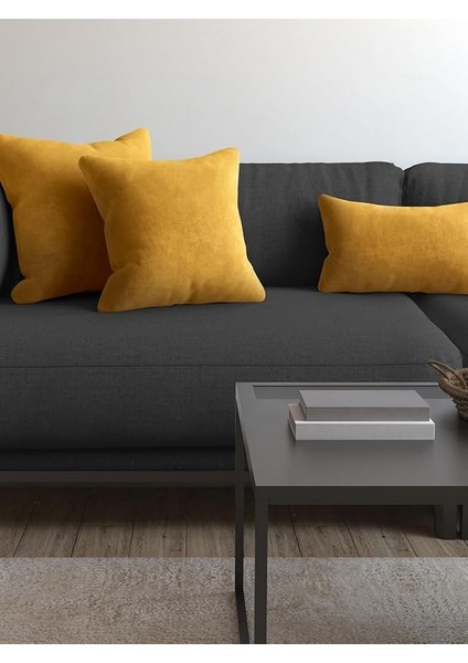 Home Soft Series Bal Peteği Sarısı Kırlent, Yastık Kılıfı