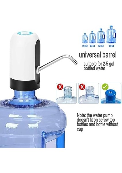 Şarjlı Damacana Su Pompası Otomatik,elektrikli Su Şişesi POMPASI,1200 Mah Damacana Su Pompası,ev, Ofis, Kamp Için Uygundur indirimleri