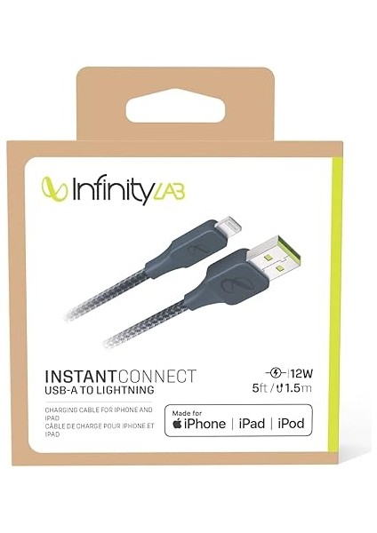 By Harman - Instantconnect Kablo Usb-A Lightning,mavi,1.5m modelleri