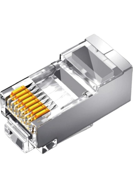 Cat6 Metal RJ45 Jack 8P8C Ethernet Konnektörü Altın Kaplama 102 Adet