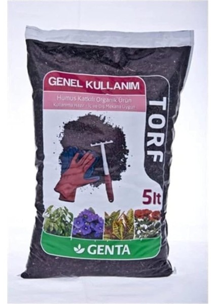 Genel Kullanım Torfu Saksı Toprağı 5 Lt
