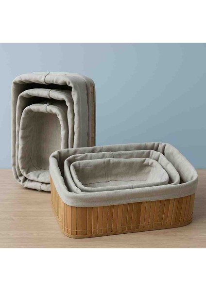 Bambu Kare Kirli Sepeti ve Bambu 3 Lü Organizer (Sabunluk Havlu Kozmetik Saklama ) fiyatları