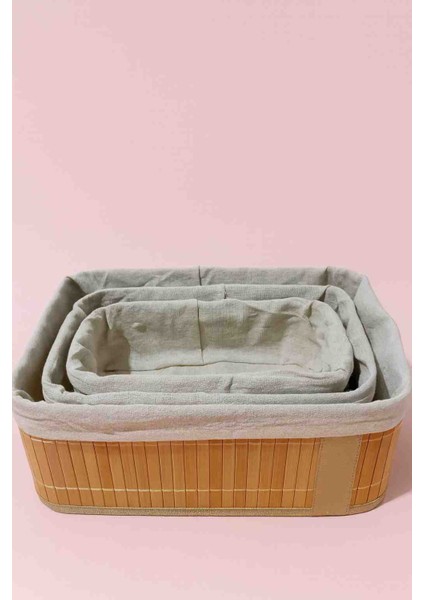 Bambu Kare Kirli Sepeti ve Bambu 3 Lü Organizer (Sabunluk Havlu Kozmetik Saklama ) modelleri
