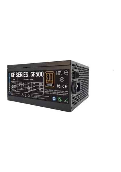 GF500 500W 80+ Bronz Sertifikalı Güç Kaynağı