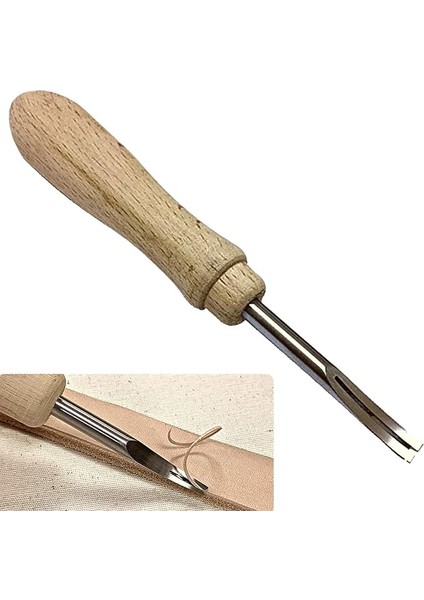 Deri Kenar Düzeltme Linörü, Hakiki Deri Katlık Cüzdan Vs. Yapımı Için Kenar Yuvarlama Deri Hobi El Aleti (1.2 Mm)