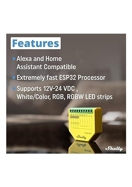 Plus Rgbw Pm | LED Şeritler Için Wi-Fi ve Bluetooth Kontrol Cihazı | 12-24 Vdc | Sıva Altı Kısma Cihazı | Işık Kontrolü ve Akım Ölçümü | Hub Gerektirmez | Ios Android Uygulaması modelleri