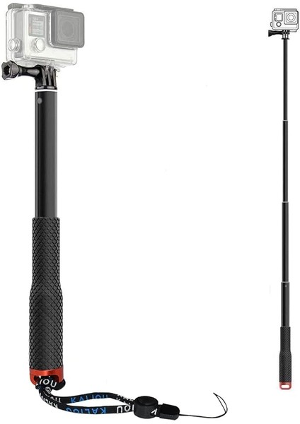 11.8-37 Inç Alüminyum Teleskopik El Monopodu Gopro Hero 13 12 11 10 9 8/akaso EK7000/BRAVE 7/dji Osmo Action 5 Pro/wolfang/surfola/apexcam 4K Eylem Kamera Özçekim Çubuğu ile Uyumlu