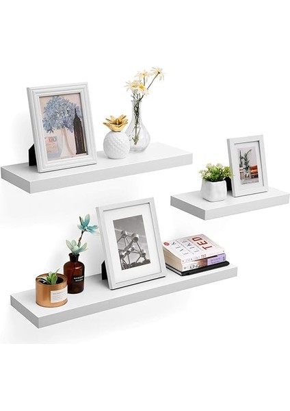 Yüzer Raf, Fotoğraflar Için Duvar Rafı, 60 Cm, Dekorasyon, Oturma Odası, Mutfak, Koridor, Yatak Odası, Banyo, Beyaz LWS26WT indirimleri