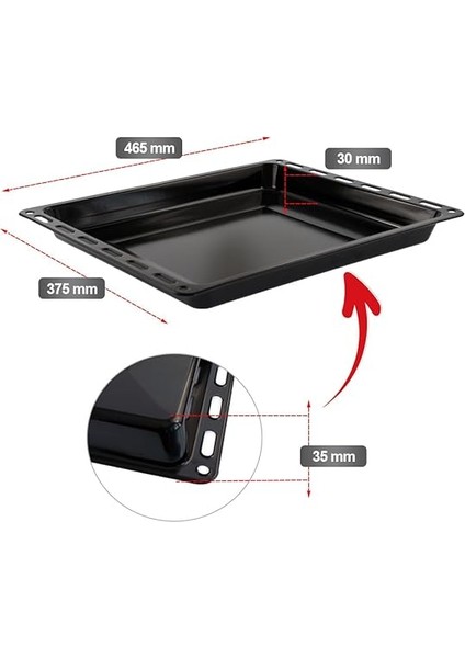 Fırın Tepsisi 465X375X30MM modelleri