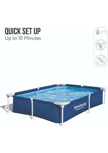 Steel Pro Dikdörtgen Yer Üstü Havuz 2,21 M x 1.50 M x 43 cm indirimleri