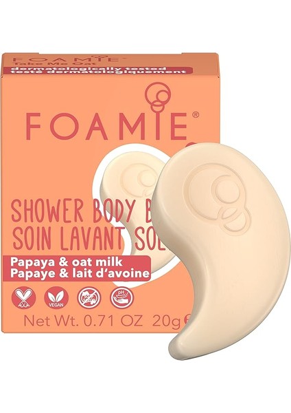 Sabit Sabun, Papaya ve Yulaf Sütlü, Rahatlatıcı ve Besleyici Papaya Sabun, Seyahat FORMATINDA,%100 Vegan ve Plastiksiz, 20 G