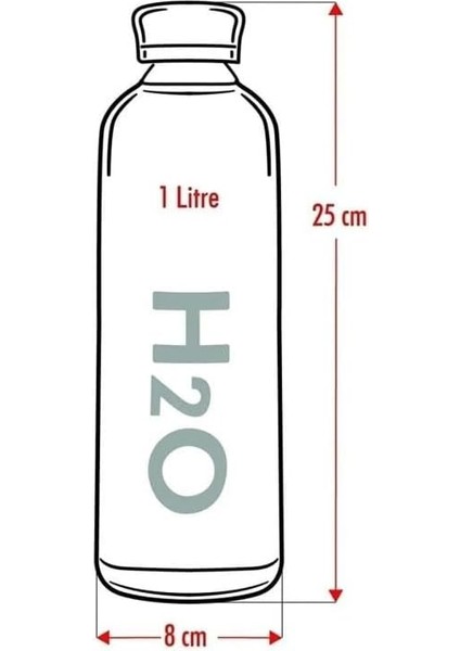 H2O Borosilikat Cam Matara 1l Vakum Kapaklı Su Şişesi Suluk 1000 ml fırsatları