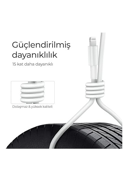 By Deji Hızlı Şarj ve Data Kablosu Type C To Type C Samsung Xiaomi Oppo Reeder Huawei ile Uyumlu 1.2m Beyaz indirimleri