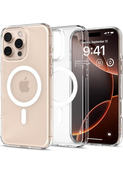 iPhone 16 Pro Max Ince Magsafe Kılıf Ultra Hybrid Sararma Karşıtı Duraclear™ Hava Kanalı Teknolojisi™ Askeri Sınıf Koruma Magfit Frost Clear Mat Kapak - ACS08002