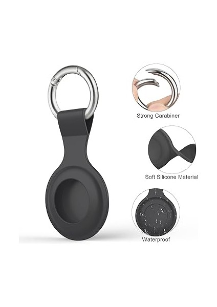 ile Uyumlu 4’lü Silikon Kılıf Seti Anahtarlık Arkası Kapalı Düşmez Yıkanabilir Esnek (Siyah) fırsatları