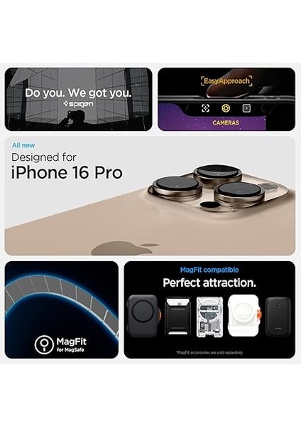 iPhone 16 Pro Ince Magsafe Kılıf Ultra Hybrid Sararma Karşıtı Duraclear™ Hava Kanalı Teknolojisi™ Askeri Sınıf Koruma Magfit Zero One Natural Titanium Tasarım Kapak - ACS08137 fiyatları