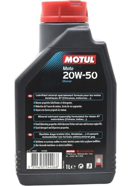 Moto 20W/50 4t 1 Lt 4 Zamanlı Mineral Motosiklet Yağı fırsatları