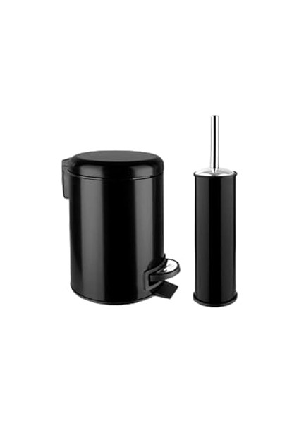 Elit Siyah Çöp Kovası Seti 3 Lt (NV7922Eİ)