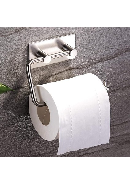 Paslanmaz Çelik 40CM Havluluk ve Tuvalet Kağıtlığı Set - Inox Yapışkan Bant Sistem modelleri