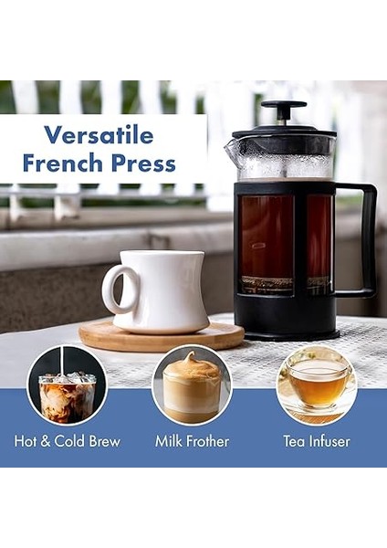 Morning FY04 Kahve ve Bitki Çayı Için French Press, 800 ml indirimleri