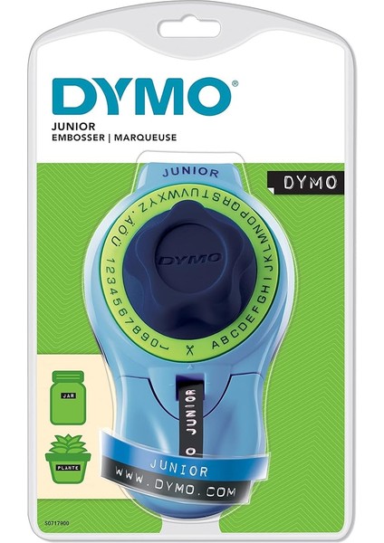 Junior, Kişisel Mekanik Etiketleme Makinesi (9 mm Kabartma Şeritlerle Uyumlu Kullanım) - S0717900, Mavi/yeşil
