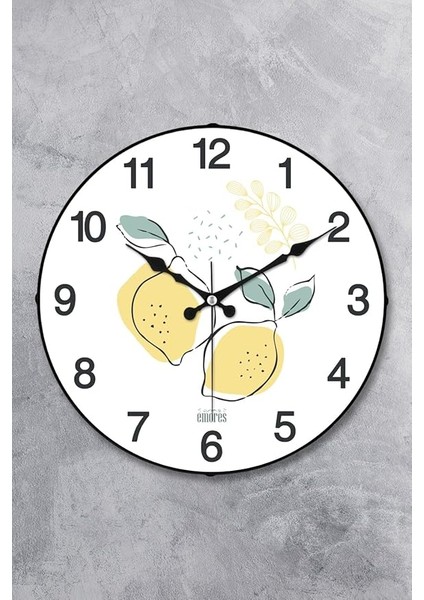 25 cm Akar Saniye Sessiz Mekanizma Plastik Cam Duvar Saati