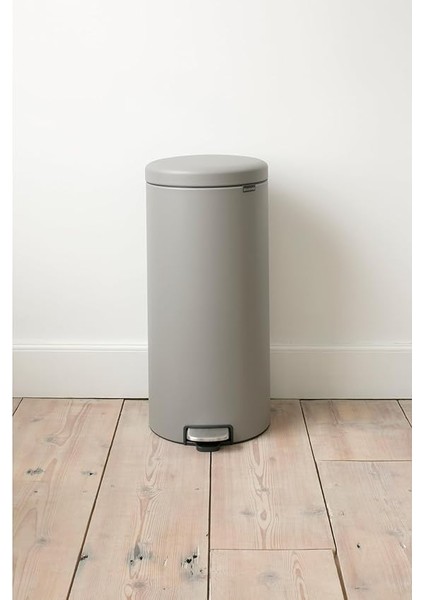 Tret Çöp Kovası, Iç Kovalı, Plastik, Çelik, Mineral Concrete Grey, 30 Litre fırsatları