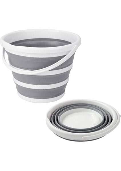 Kapısı Pratik Katlanabilir Akordiyon Plastik Kova 12,8 Lt