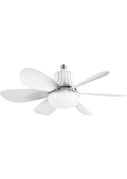 Vantilatörü LED Işık 3 Renk Işık Sıcaklığı Ayarlanabilir 3 Kademe Hız Modu Sessiz 52 cm Çap 6 Kanat Uzaktan Kumandalı Vantilatör (Beyaz)