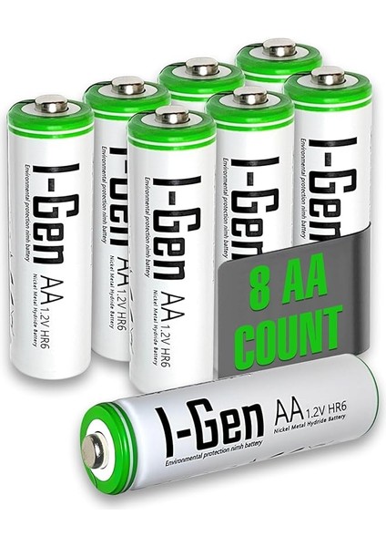 B108 8 Adet Aa 2700 Mah Şarj Edilebilir Kalem Pil 1.2V Ni-Mh Şarjlı Pil