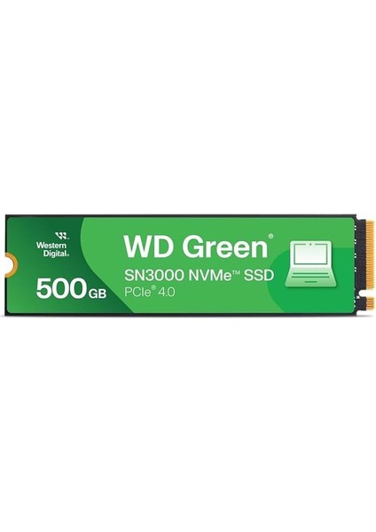 Digital Green SN3000 Nvme 500 GB (5.000 Mb/sn'ye Kadar Okuma 4.000 Mb/sn'ye Kadar Yazma) - WDS500G4G0E