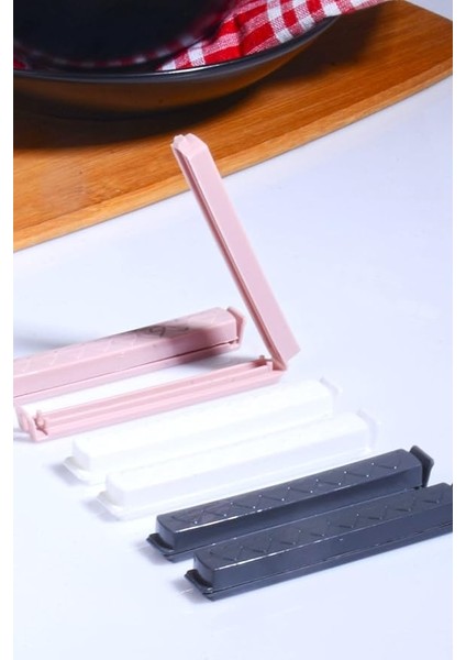 Diyarı 12 Adet Poşet Kapatıcı Klips Ambalaj ve Torba Kapatma Aparatı Poşet Klipsi 12'li