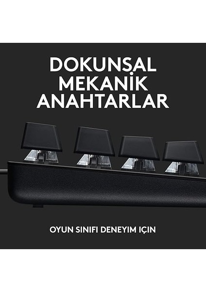 G G413 Se Tkl Kablolu Oyuncu Klavyesi, Dokunsal Mekanik Anahtarlar, Arkadan Aydınlatmalı, Windows, Macos ile Uyumlu, Siyah fiyatları