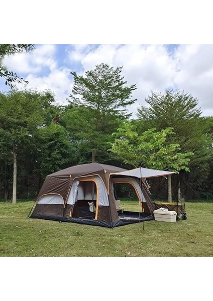 Kamp - Medium Kamp Çadırı 1 Oda + 1 Salon - 10 Kişilik - Kahverengi modelleri