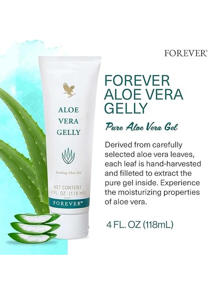 Living - Aloe Vera Gelly - Saf Aloe Jel Yatıştırıcı, Nemlendirir ve Durumu - Vegan ve Glutensiz - 4 Fl Oz fiyatları