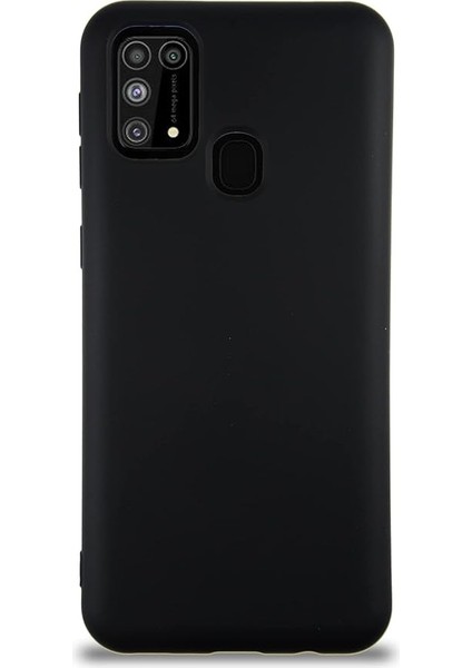 Iletişim Samsung Galaxy M31 ile Uyumlu Kapak Içi Kadife Lansman Silikon Kılıf - Siyah