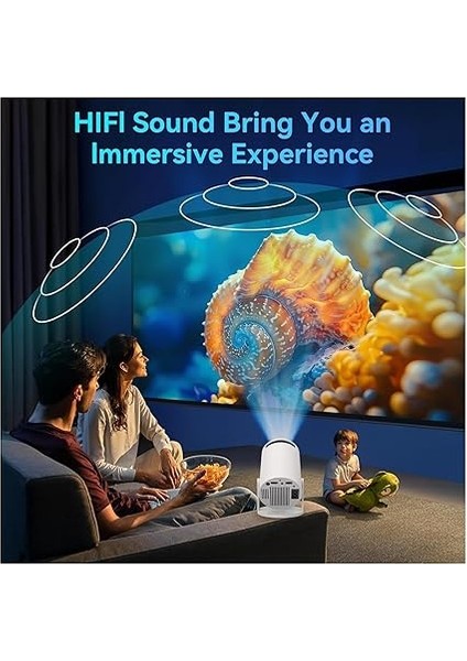 Projektör HY300 Pro - 1080P Full Hd Görüntü Kalitesi, 8000 Lümen, Uzaktan Kumanda, 5g Wifi 6 Bluetooth 5, Android 11, Otomatik Keystone, 40"-130" Ekran Projeksiyon Cihazı fırsatları