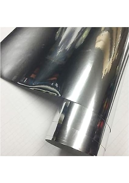 Krom Aynalı Varak Gümüş Krom Parlak Kendinden Yapışkanlı Otomobil Jant Motorsiklet Bisiklet Mobilya Beyaz Eşya Aksesuar Kaplama Folyosu Su Geçirmez Dayanıklı Folyo (122CMX30CM) fiyatları