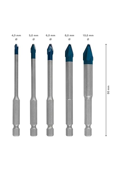 Professional 5 Parça Expert Hex-9 Hardceramic Matkap Ucu Seti (Sert Fayanslar, Ø 4-10 Mm, Aksesuar Döner Matkap/vidalamalar) modelleri
