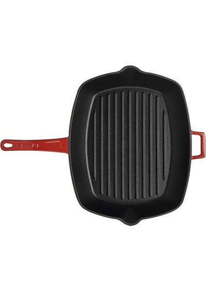 Metal Döküm Izgara Tava, Metal Saplı, 26X32 Cm, Siyah modelleri